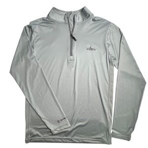 Habit Solar Factor 1/4 Zip Pullover Sun Protection Activewear Shirt Men's Small‎